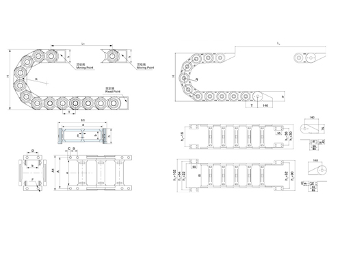 重型工程塑料拖鏈 重型工程塑料拖鏈