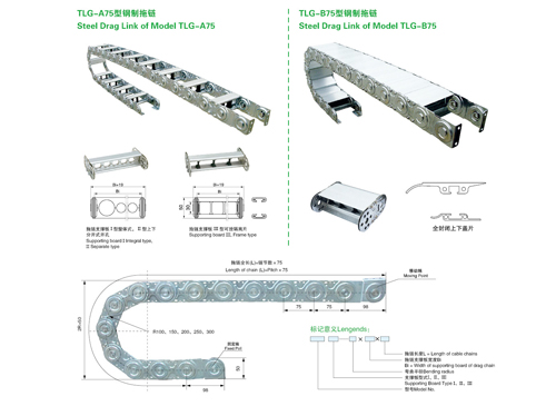 TLG型全封閉式鋼制拖鏈 TLG型全封閉式鋼制拖鏈